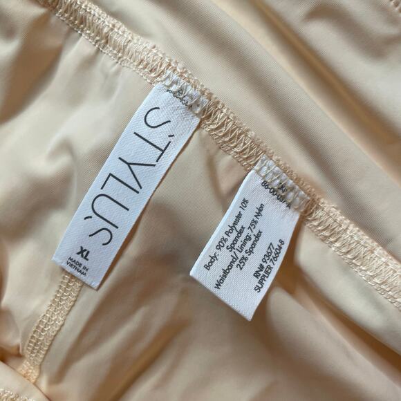 STYLUS Pale Pink Pleated Mini Athletic Skort Shorts Skirt XL Extra Large NWT - Picture 4 of 4